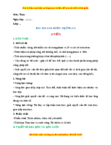 Giáo án Em làm được những gì Toán 2 Chân trời sáng tạo