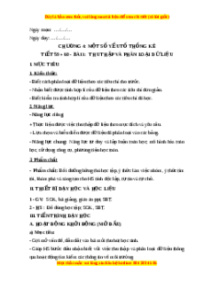 Giáo án Thu thập và phân loại dữ liệu Toán 6 Chân trời sáng tạo