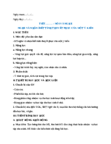 Giáo án Nghe và nhận biết tính thuyết phục của một ý kiến Ngữ Văn 9 Chân trời sáng tạo