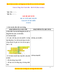 Giáo án Bài 16 Tiếng Việt lớp 4 Cánh diều: Tuổi nhỏ chí lớn