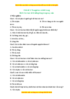 Trắc nghiệm Bài 8 Công nghệ 6 Cánh diều: Các loại vải thường dùng trong may mặc