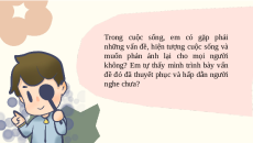 Giáo án Powerpoint Trình bày ý kiến về một vấn đề xã hội Ngữ văn 8 Cánh diều