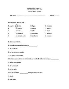 Bộ 5 đề thi Cuối kì 2 Tiếng Anh lớp 5 Global success có đáp án