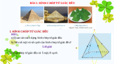 Giáo án Powerpoint Hình chóp tứ giác đều Toán 8 Cánh diều