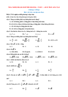 Trắc nghiệm Toán 7 Đúng-Sai, Trả lời ngắn Chân trời sáng tạo Chương 2