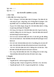 Giáo án Bài tập cuối chương 3 Toán 8 Chân trời sáng tạo
