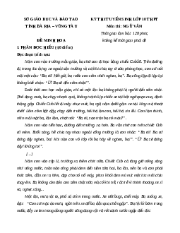Đề minh họa thi vào lớp 10 Ngữ văn 2025 - Phòng GD&ĐT Bà Rịa - Vũng Tàu