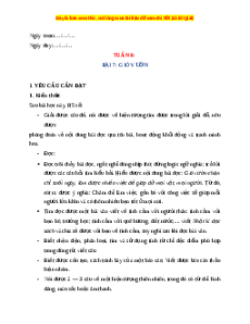 Giáo án Tuần 8 Tiếng Việt lớp 4 Chân trời sáng tạo