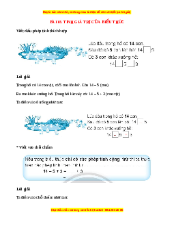 VBT Toán lớp 3 Bài 18 (Chân trời sáng tạo): Tính giá trị biểu thức