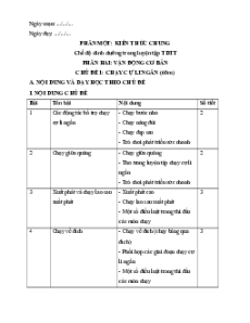 Giáo án Giáo dục thể chất 6 Kết nối tri thức | Giáo án GDTC 6 mới, chuẩn nhất