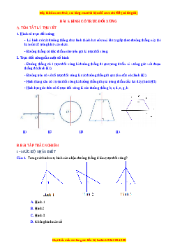 Chuyên đề Hình có trục đối xứng Toán 6 Cánh diều