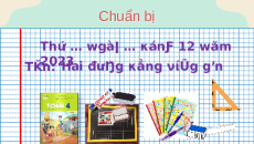 Giáo án Powerpoint Hai đường thẳng vuông góc Toán lớp 4 Kết nối tri thức