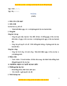 Giáo án Tuần 8 HĐTN lớp 4 Chân trời sáng tạo