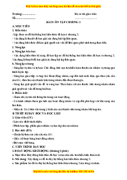 Giáo án Ôn tập chương 2 Hóa học 11 Kết nối tri thức