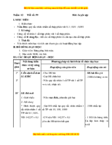 Giáo án Bài 59 Toán lớp 5: Luyện tập (Trang 60)