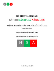 30 Đề thi ĐGNL ĐHQG Hà Nội năm 2025 (cấu trúc mới)