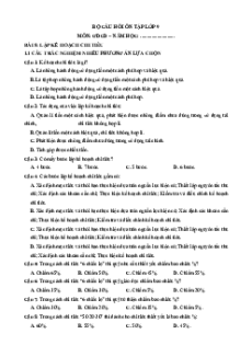 Câu hỏi ôn tập + Đề kiểm tra GDCD 8 Bài 8 (chung cho ba sách)