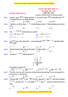 Đề thi thử tốt nghiệp Toán trường THPT Hòn Gai - Quảng Ninh năm 2024