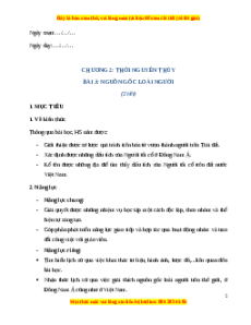 Giáo án Bài 3 Lịch sử 6 Cánh diều (2024): Nguồn gốc loài người