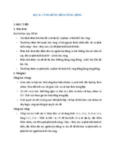 Giáo án Bài 11 Địa lí 9 Chân trời sáng tạo (2024): Vùng Đồng bằng sông Hồng