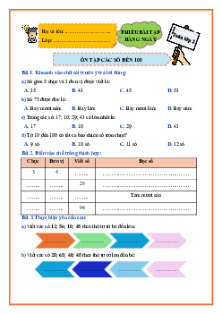 Bài tập hàng ngày Toán lớp 2 Chân trời sáng tạo (cả năm)