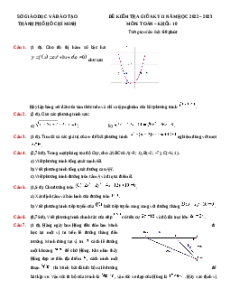 Đề thi giữa kì 2 Toán 10 Sở GD & ĐT TP Hồ Chí Minh năm 2022-2023