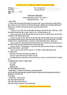 Giáo án Ôn tập cuối năm Toán 12 Hình học