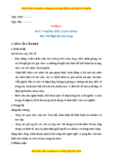 Giáo án Tuần 4 Tiếng Việt lớp 4 Kết nối tri thức