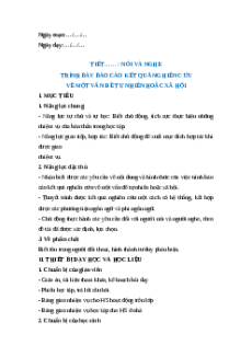 Giáo án Trình bày báo cáo kết quả Ngữ Văn 12 Kết nối tri thức