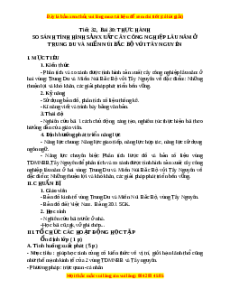 Giáo án Bài 30 Địa lí 9: Thực hành So sánh tình hình sản xuất cây công nghiệp lâu năm.....