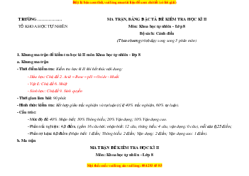 10 Đề thi cuối kì 2 KHTN 8 Cánh diều (song song)