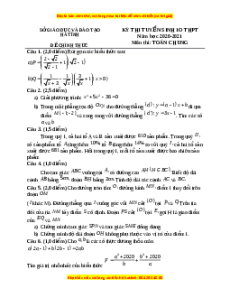 Đề thi vào 10 môn Toán tỉnh Hà Tĩnh (Hệ không chuyên) năm 2021