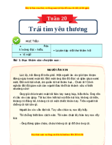 Bài tập cuối tuần Tiếng Việt 4 Tuần 20 Cánh diều (có lời giải)