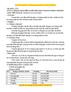 Giáo án Bài 14 Công nghệ 8 Cánh diều: Lắp ráp mạch điện cơ bản dùng mdun cảm biến