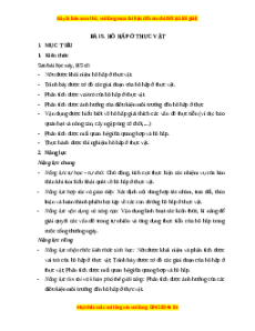 Giáo án Hô hấp ở thực vật Sinh học 11 Cánh diều