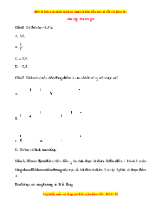 Trắc nghiệm Bài tập cuối chương 1 Toán 7 Cánh diều