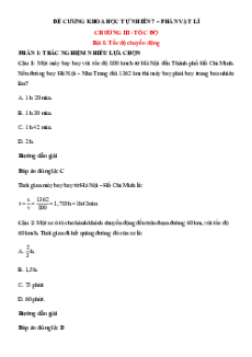 Đề cương ôn tập Khoa học tự nhiên phân môn Vật lí 7 Kết nối tri thức