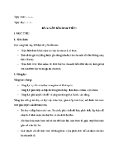 Giáo án Căn bậc ba Toán 9 Chân trời sáng tạo