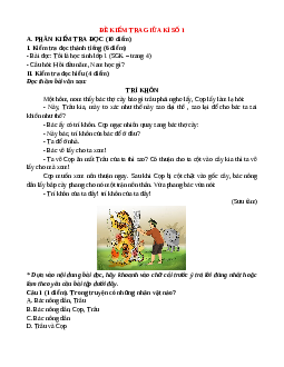 Bộ 10 đề thi Giữa kì 2 Tiếng Việt lớp 1 Kết nối tri thức có đáp án