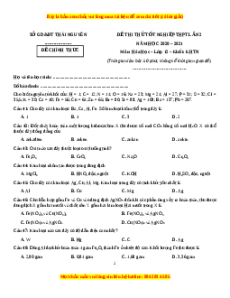 Đề thi thử Hóa Học Sở Thái Nguyên lần 2 năm 2021