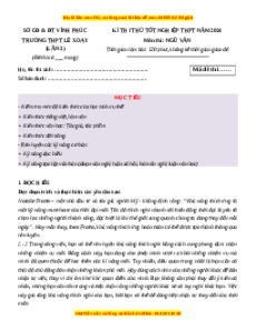 Đề thi thử tốt nghiệp Ngữ Văn trường THPT Lê Xoay - Sở GD&ĐT Vĩnh Phúc lần 2 năm 2024