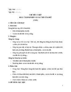 Giáo án Bài 1: Thành phần và vai trò của đất Khoa học lớp 5 Chân trời sáng tạo