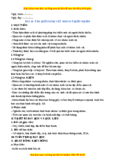 Giáo án Bài 34 KHTN 6 Chân trời sáng tạo (2024): Tìm hiểu sinh vật ngoài thiên nhiên