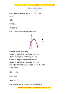 Bài tập trắc nghiệm tổng hợp Chương 6 Toán 10 Kết nối tri thức