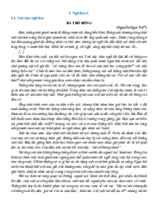 Ngữ liệu ngoài sgk lớp 12 phần Truyện