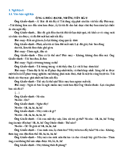 Ngữ liệu ngoài sgk lớp 8 phần Hài kịch