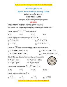 Đề thi giữa kì 1 Toán 6 Kết nối tri thức (Đề 1)