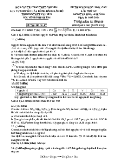 Đề thi HSG Hóa học 10 Trường THPT Chuyên Nguyễn Bỉnh Khiêm - Quảng Nam