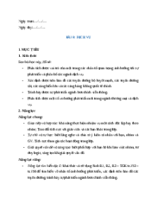 Giáo án Bài 8 Địa lí 9 Chân trời sáng tạo (2024): Dịch vụ