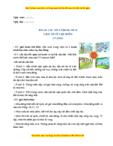 Giáo án Các mùa trong năm Tiếng việt 2 Cánh diều